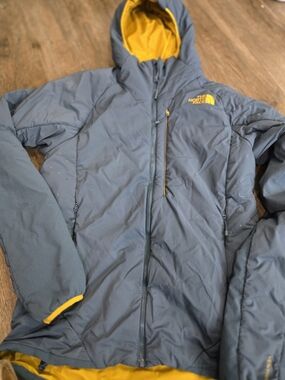The North Face Slate Blue Jacket with Yellow Accents
